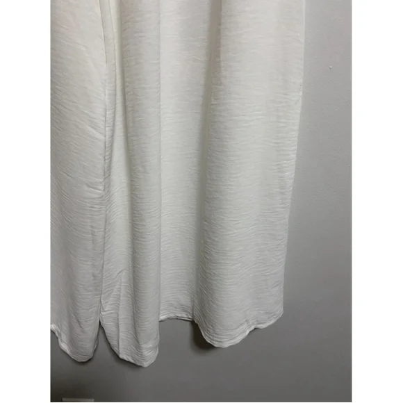 Paperbag Waist Knot Front Wide Leg Pants in White Size 2X - Picture 4 of 9